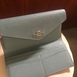 COACH Wallet in soft blue (not baby pastel blue)